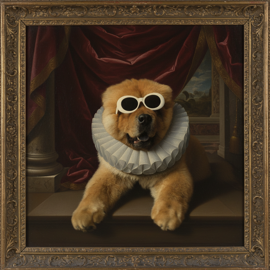 Beagle Renaissance portrait