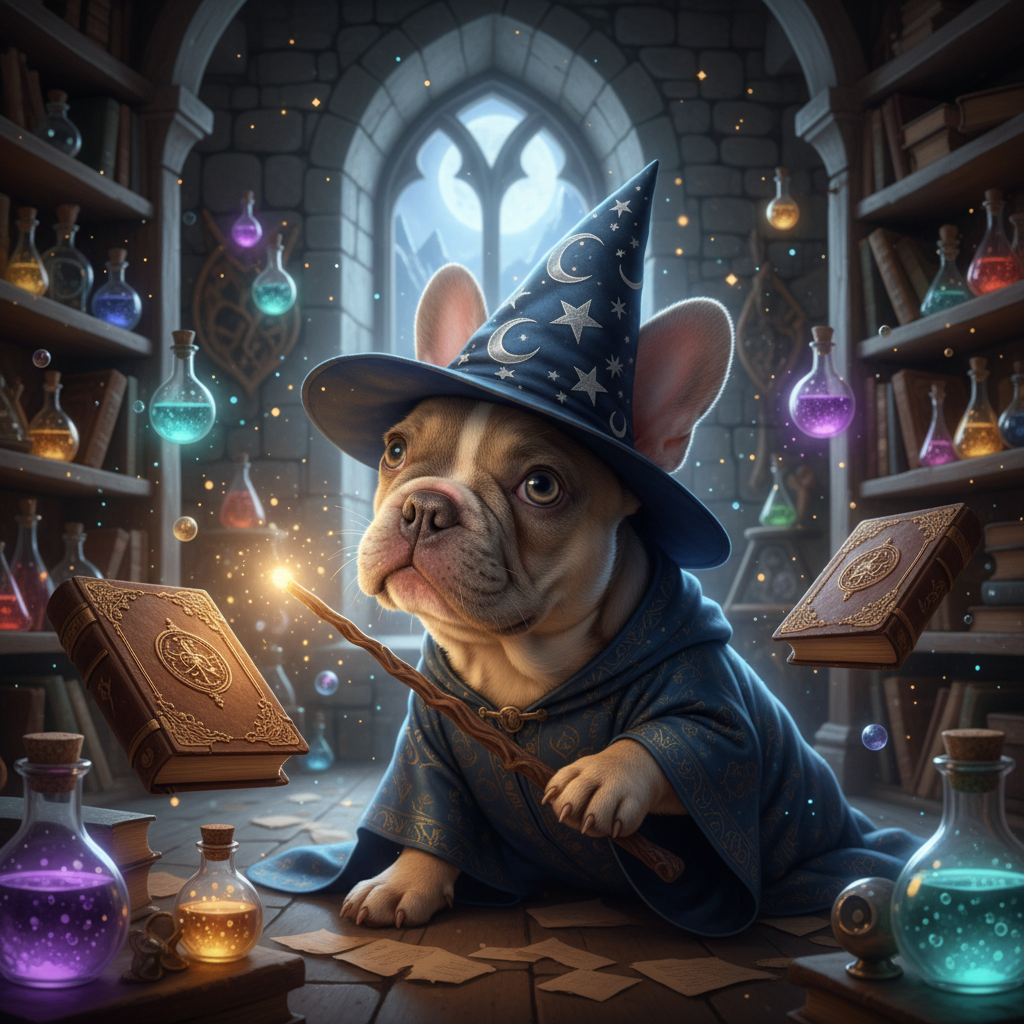 Bulldog Wizard portrait