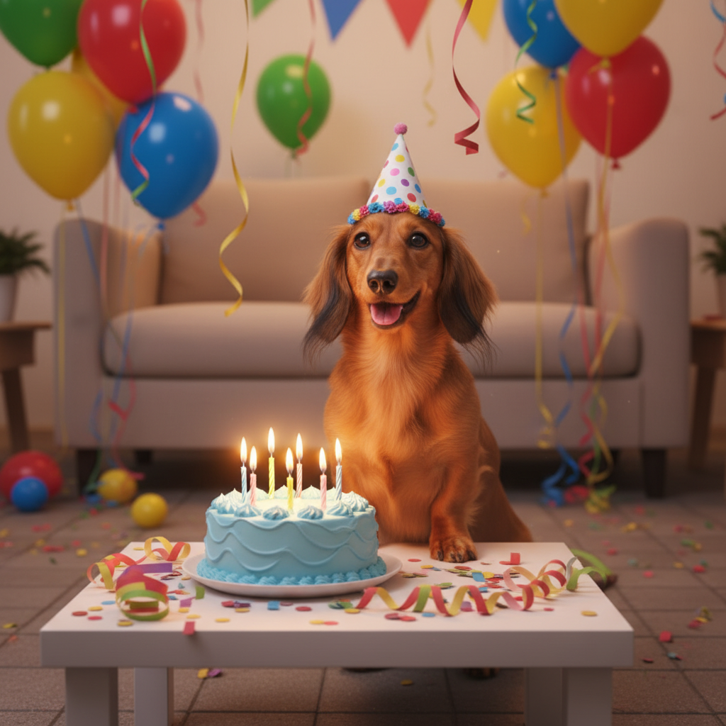 Dachshund Birthday portrait