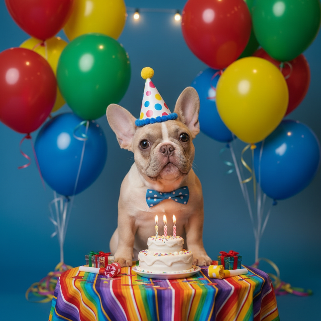 French Bulldog Birthday portrait