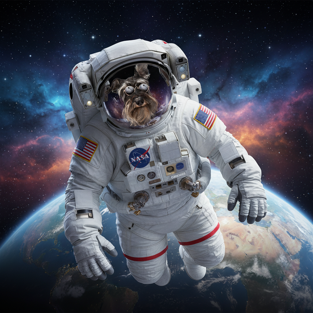 Labrador Astronaut portrait